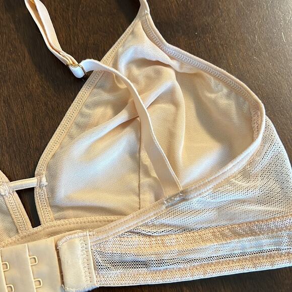 NWT All You Lively Neutral Bralette Bra Cream Tan Unpadded Small - Picture 6 of 6